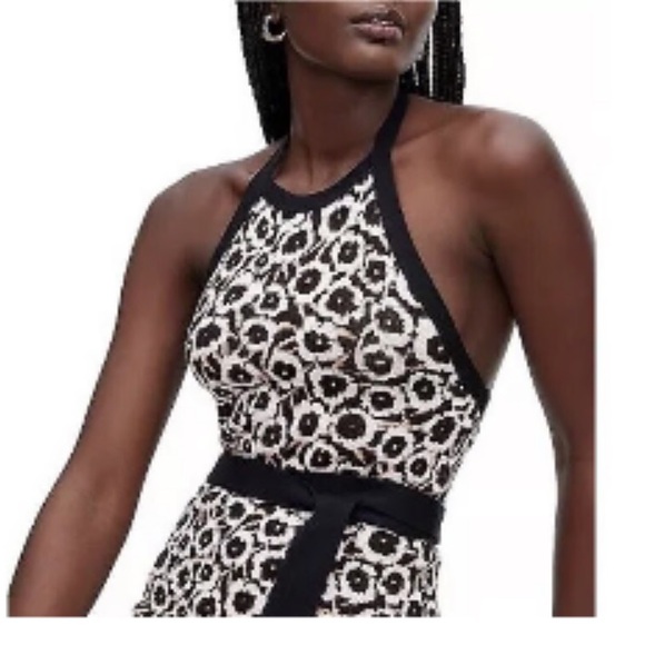 Diane Von Furstenberg for Target Poppy Stretch Knit Halter Maxi Dress L - Picture 2 of 9